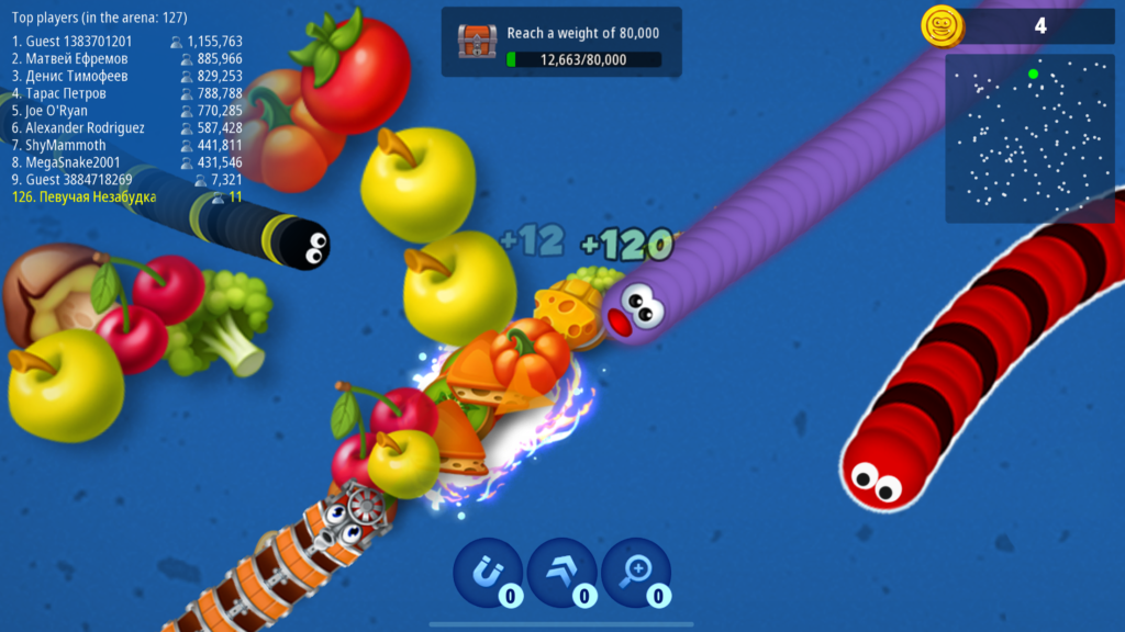 Worms Zone Mod APK unlimited money and skin